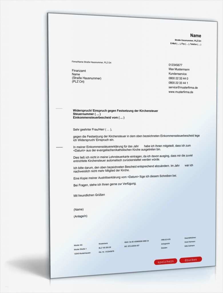 Vorauszahlung Finanzamt Einspruch Vorlage Erstaunlich Einspruch Festsetzung Kirchensteuer