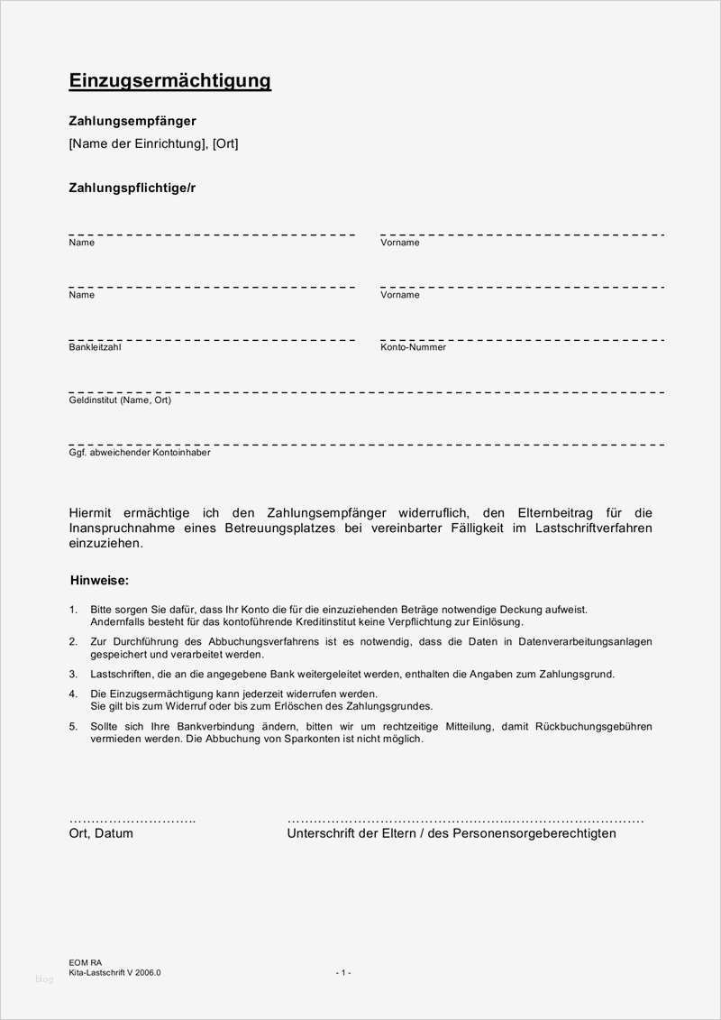 Vorlage änderung Bankverbindung Einzugsermächtigung Inspiration Downloads