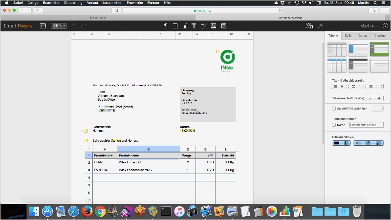 Vorlage änderung Bankverbindung Elegant Intex Vorlagen Für Apple Pages