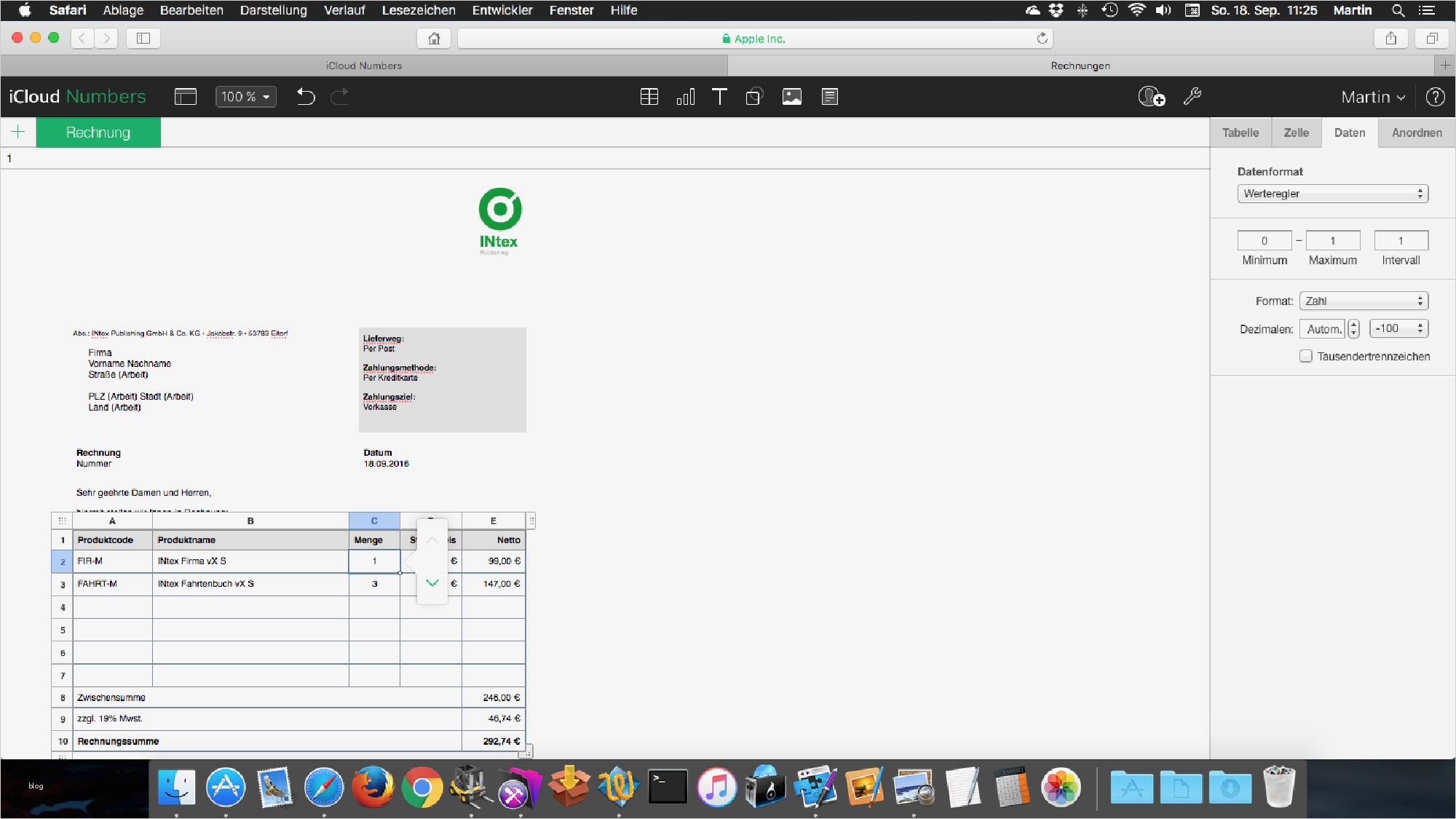 Vorlage änderung Bankverbindung Erstaunlich Intex Vorlagen Für Apple Numbers