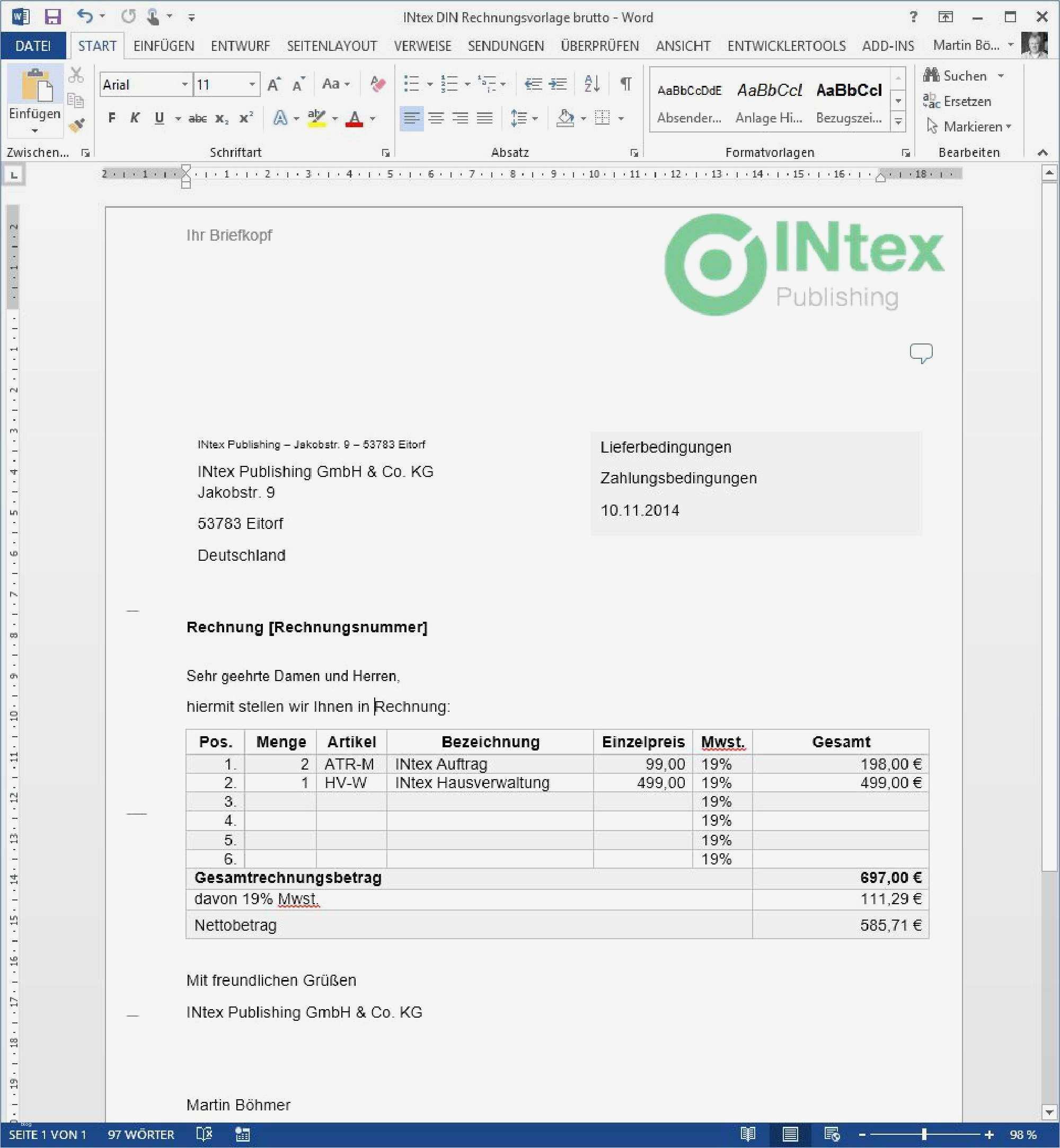 Vorlage änderung Bankverbindung Word Neu Intex Vorlagen Für Microsoft Word