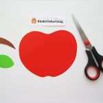 Vorlage Apfel Fabelhaft Apfel Mit Wurm Basteln Anleitung Und Vorlage Für