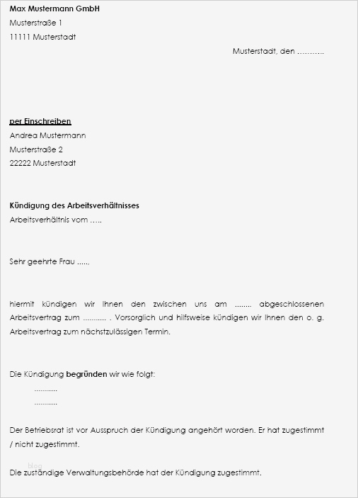 Vorlage Arbeitgeber Elternzeit Genial Kündigungsschreiben Schwangere Beschäftigte Muster Jetzt