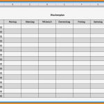 Vorlage Arbeitsplan Excel Großartig 5 Wochenplan Excel Vorlage