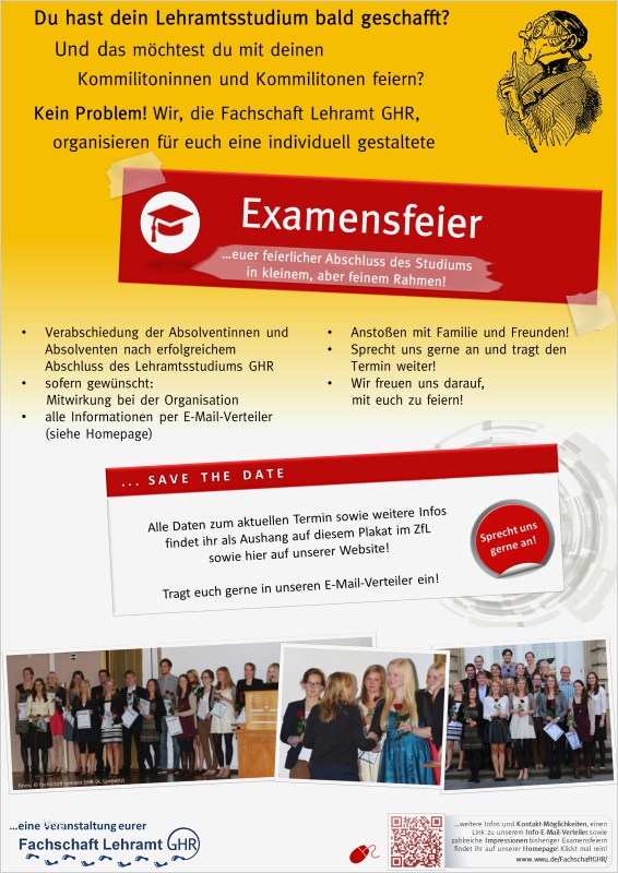 Vorlage Aushang Schwarzes Brett Erstaunlich Examensfeier