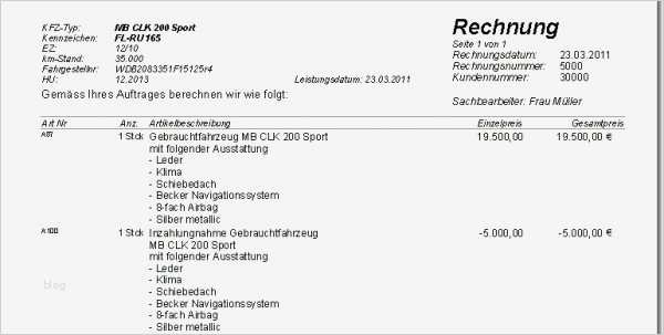 Vorlage Autoverkauf Cool 7 Rechnung Autoverkauf Vorlage