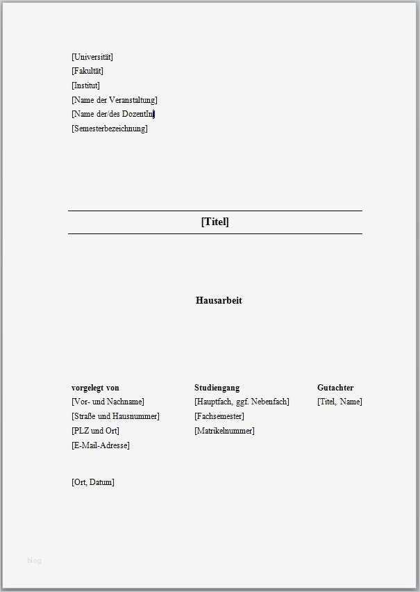 Vorlage Bachelorarbeit Wunderbar Deckblatt Gestalten