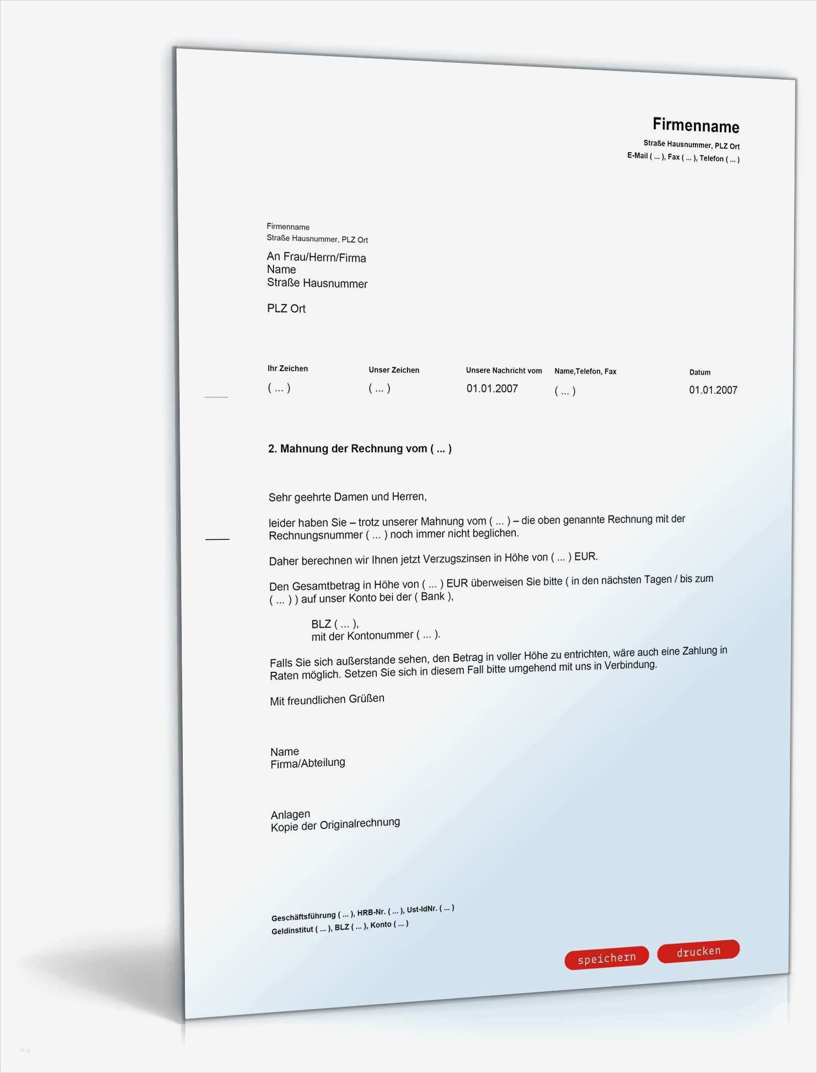 Vorlage Berechnung 1 Regelung Unternehmer Erstaunlich 2 Mahnung Mit Berechnung Verzugszinsen Muster Vorlage