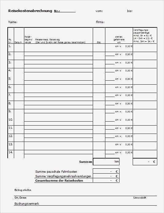 Vorlage Berechnung 1 Regelung Unternehmer Fabelhaft Reisekostenabrechnung
