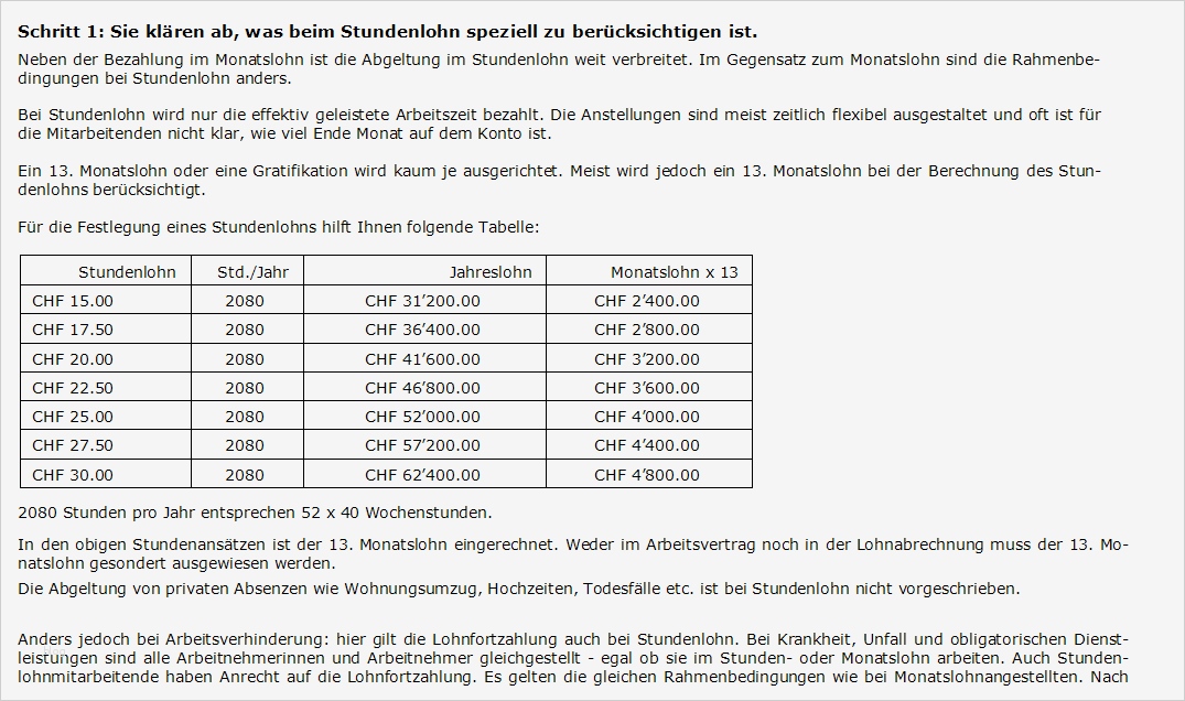 Vorlage Berechnung 1 Regelung Unternehmer Schön Stundenlohnabrechnung Mit Berücksichtigung Von Ferien Und