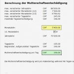 Vorlage Berechnung 1 Regelung Unternehmer Wunderbar Berechnung Der Mutterschaftsentschädigung Mit Excel