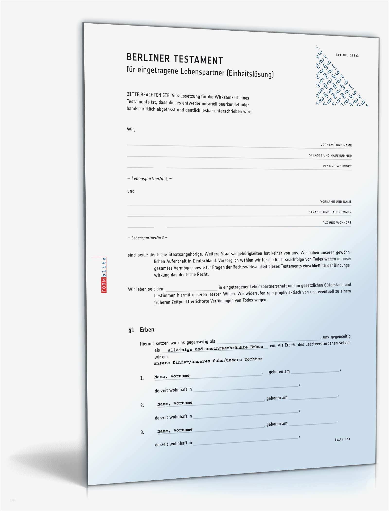Vorlage Berliner Testament Luxus Vorlage Berliner Testament – Vorlagen 1001