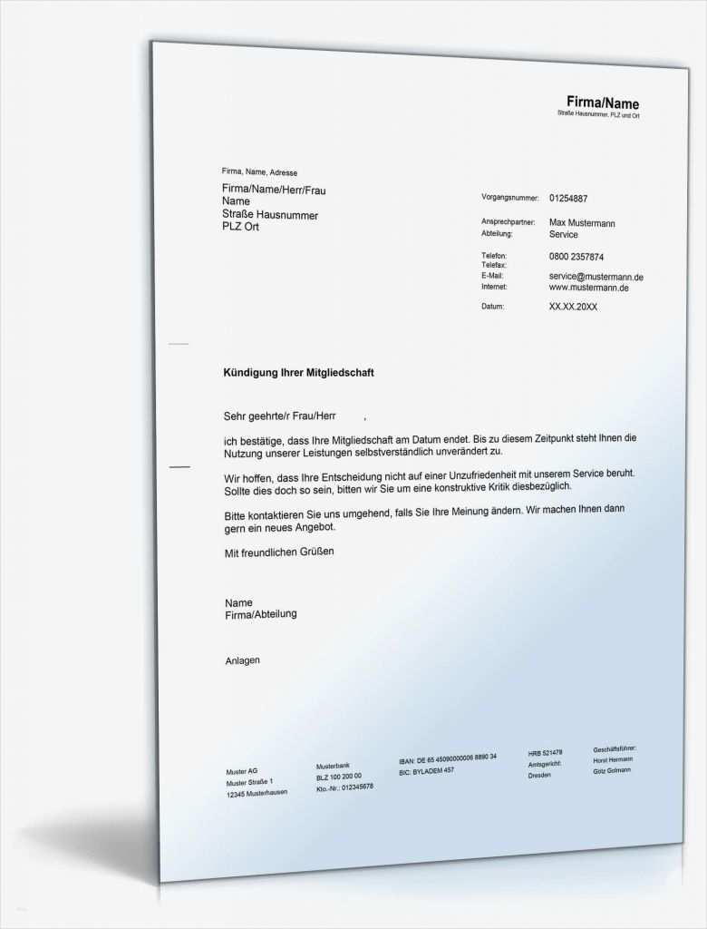 Vorlage Bestätigung Kostenübernahme Elegant Bestätigung Einer Kündigung Rechtssicheres Muster En