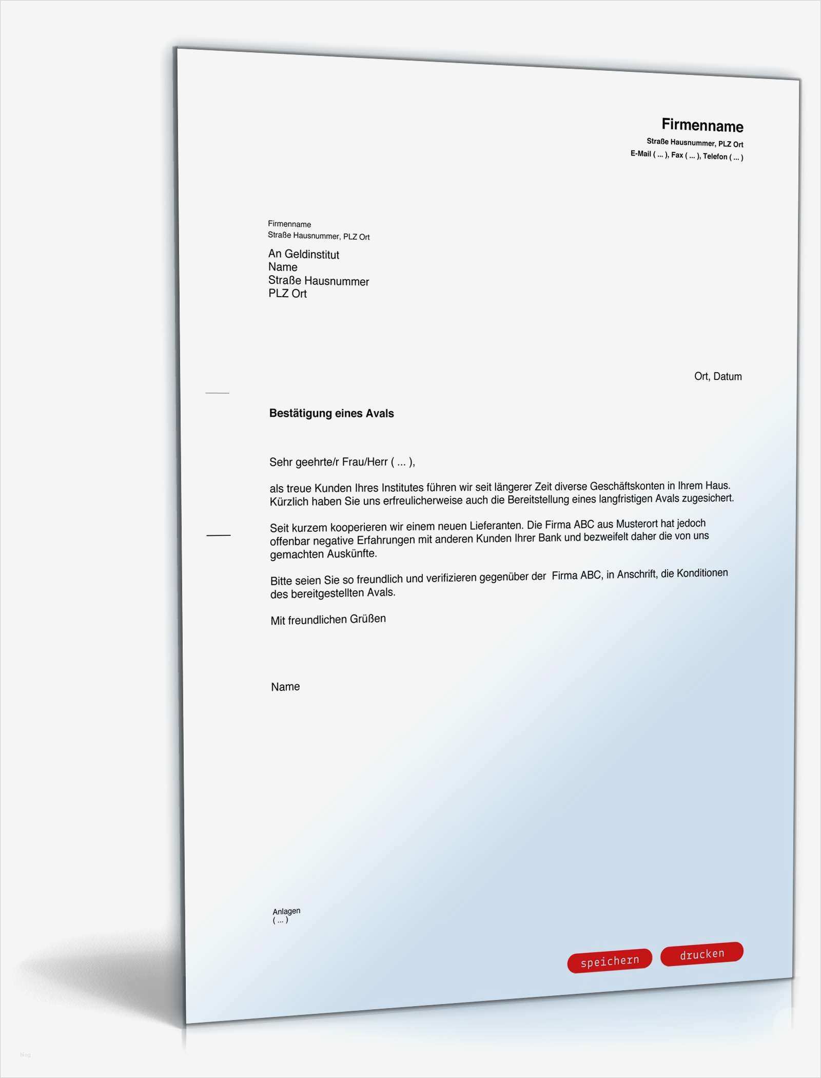 Vorlage Bestätigung Kostenübernahme Wunderbar Bitte Um Aval Bestätigung