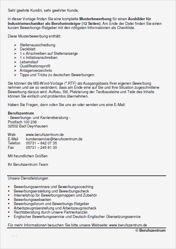 Vorlage Bewerbung Ausbildung Industriemechaniker Schön Vertrag Vorlage Digitaldrucke Industriemechaniker