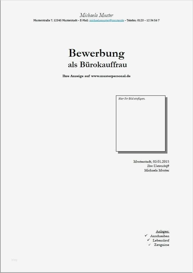 Vorlage Bewerbung Bürokauffrau Einzigartig Bewerbung Als Bürokauffrau