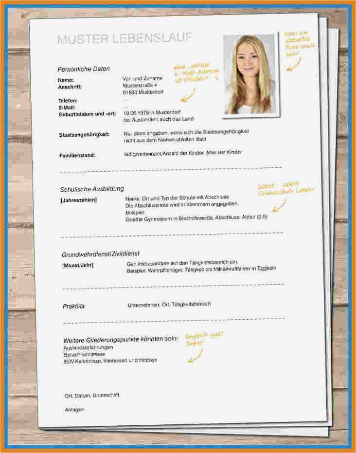 Vorlage Bewerbung Für Ein Schülerpraktikum Wunderbar 6 Lebenslauf Für Praktikum
