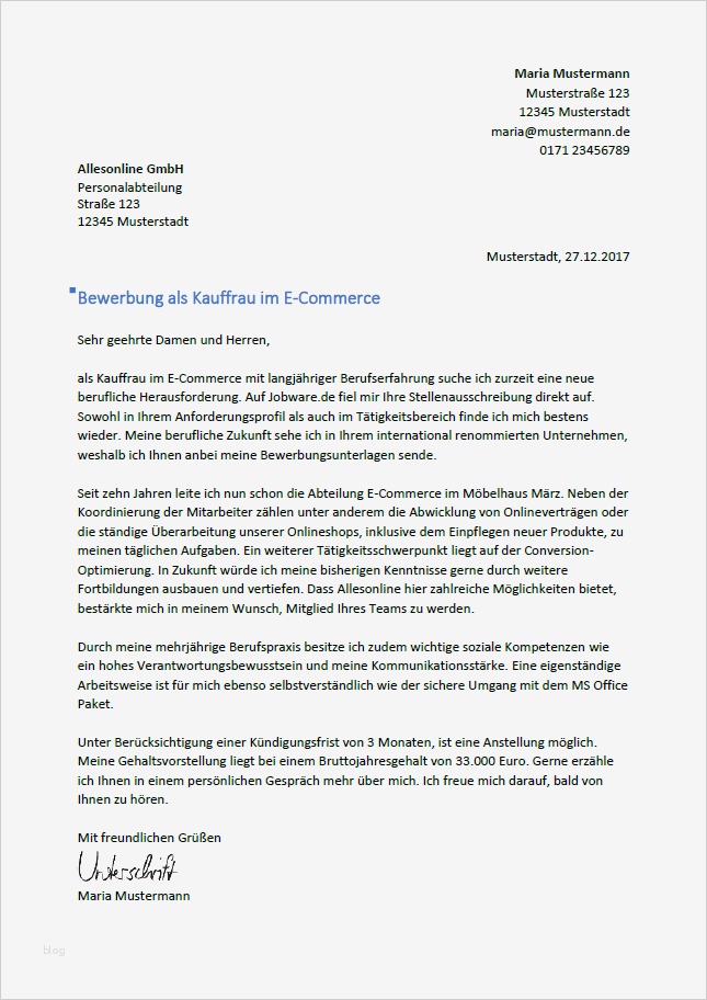 Vorlage Bewerbung Kauffrau Für Bürokommunikation Best Of Bewerbung Als Kaufmann Kauffrau Im E Merce