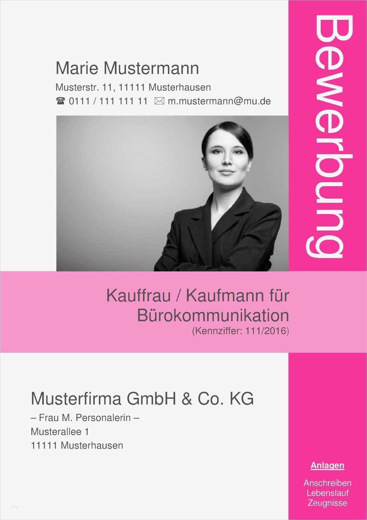 Vorlage Bewerbung Kauffrau Für Bürokommunikation Erstaunlich Deckblatt In Der Bewerbung über 100 Kostenlose Muster