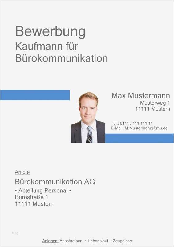 Vorlage Bewerbung Kauffrau Für Büromanagement Cool Deckblatt Bewerbung Kostenlose Muster Für Open Fice