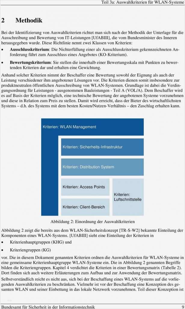 Vorlage Bewertungsmatrix Ausschreibung Fabelhaft Bsi Technische Richtlinie Pdf