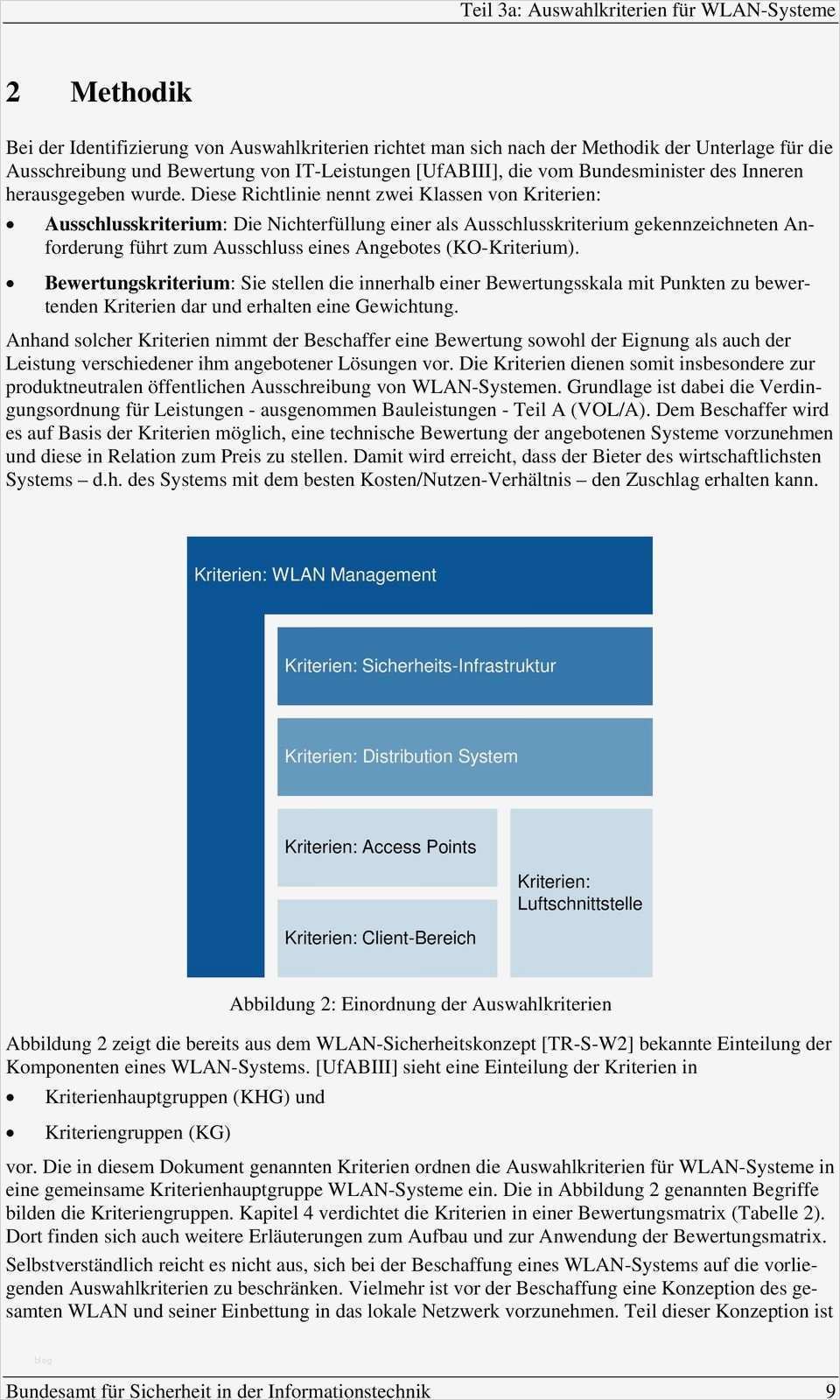 Vorlage Bewertungsmatrix Ausschreibung Fabelhaft Bsi Technische Richtlinie Pdf