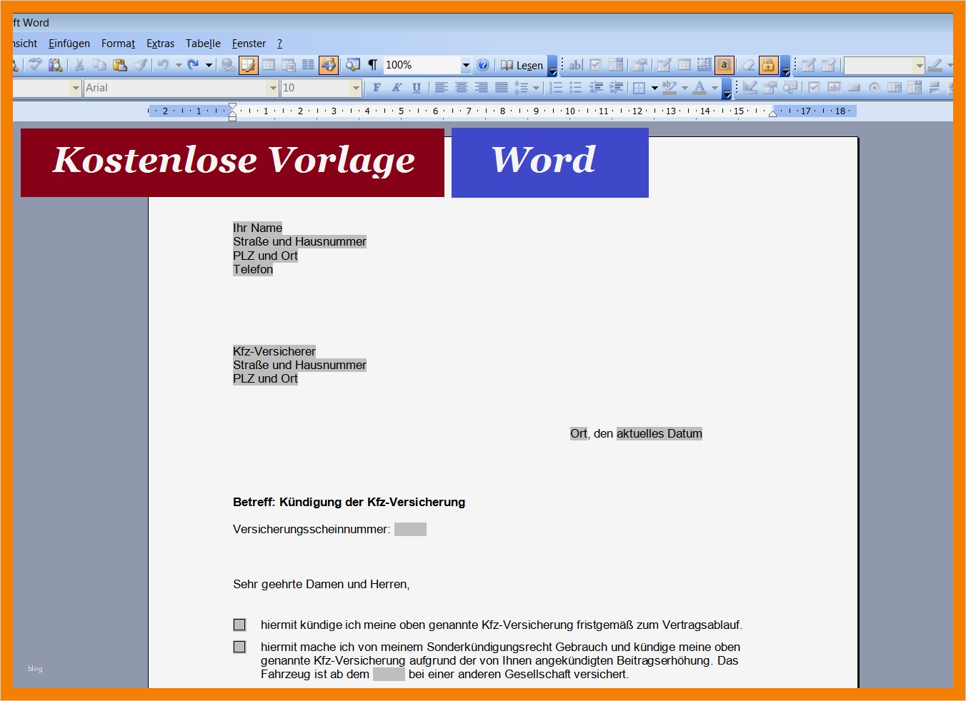 6 briefkopf vorlage word