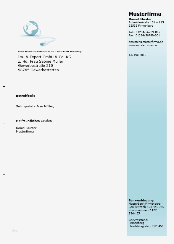 Vorlage Briefkopf Erstaunlich Kostenlose Word Briefkopf Vorlagen Herunterladen
