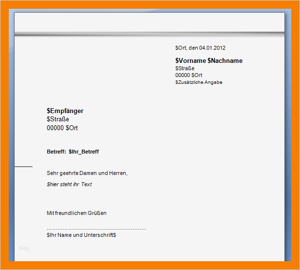 Vorlage Briefkopf Neu 10 Briefkopf Vorlagen
