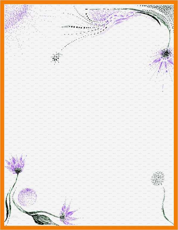 Vorlage Briefpapier Elegant 8 Briefpapier Vorlage Blumen