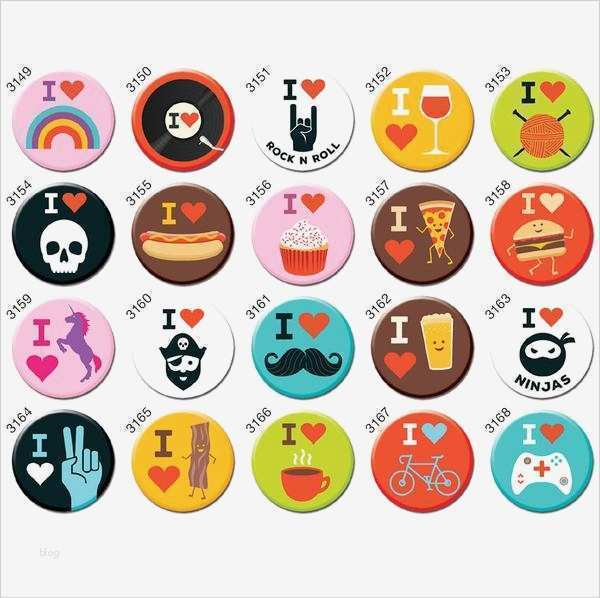 Vorlage buttons Süß I Heart buttons button Box – Badge Bomb buttons Magnets