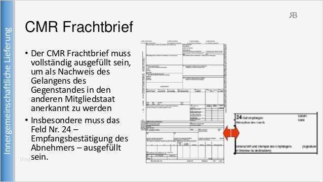 Vorlage Cmr Frachtbrief Erstaunlich Buch Und Belegnachweis Bei Innergemeinschaftlichen