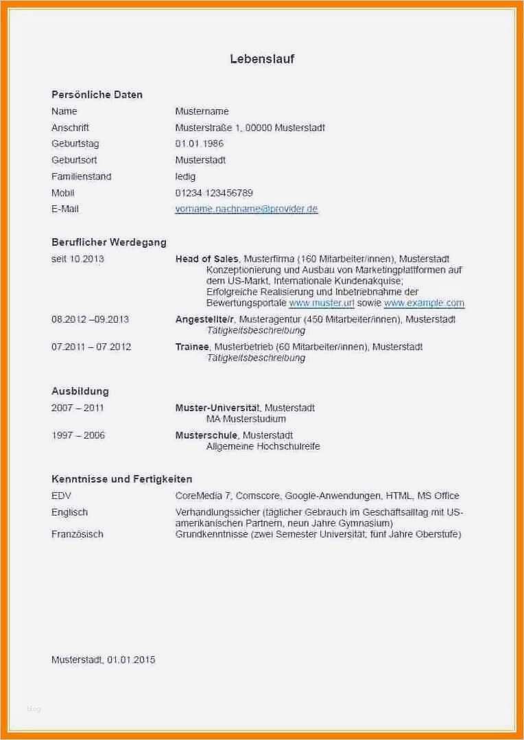 Vorlage Cv Neu 15 Cv Vorlage Englisch