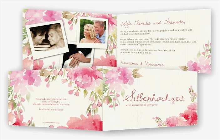 Vorlage Danksagung Hochzeit Wunderbar Vorlage Silberhochzeit Einladung Gestalten