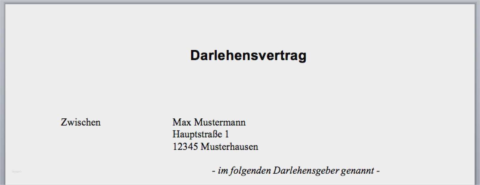 Vorlage Darlehensvertrag Beste Privater Darlehensvertrag Vorlage Wunderbar Muster