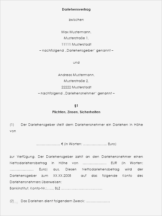 Vorlage Darlehensvertrag Erstaunlich Verbraucherdarlehensvertrag Bgb