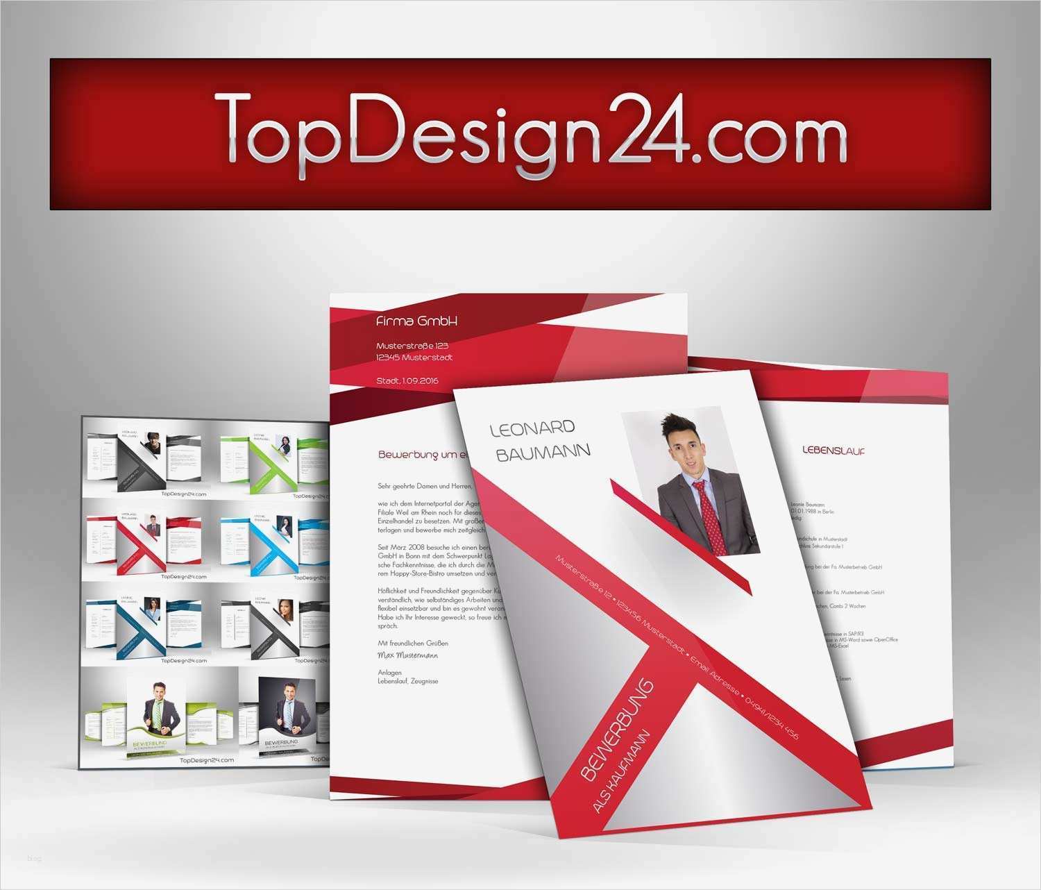Vorlage Deckblatt Bewerbung TopDesign24 TopBewerbung