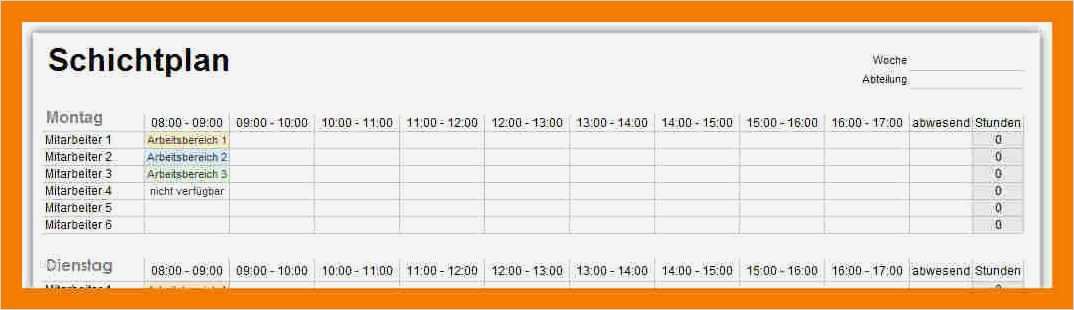 Vorlage Dienstplan Erstaunlich 12 Nstplan Kostenlos