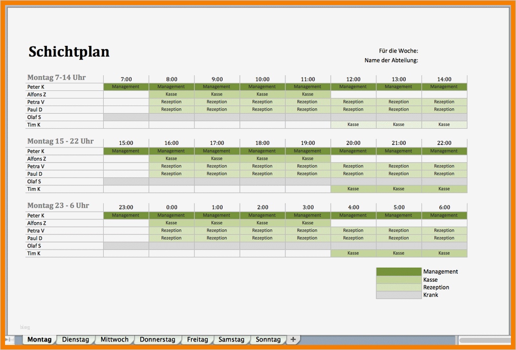 Vorlage Dienstplan Schönste 9 Excel Schichtplan Vorlage