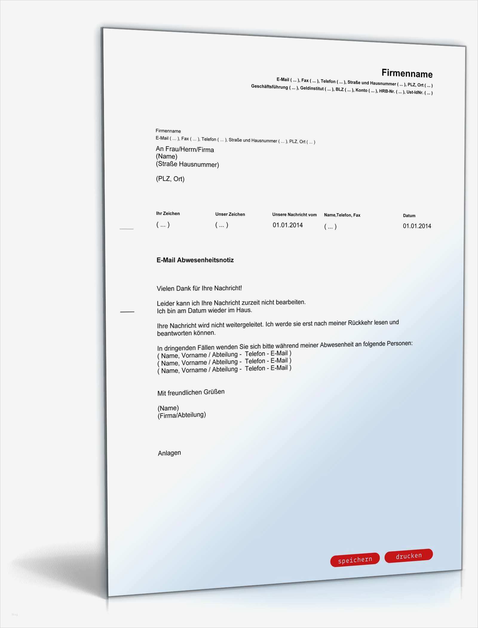 Vorlage E Mail Schönste E Mail Abwesenheitsnotiz