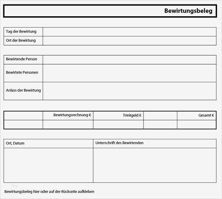 Vorlage Eigenbeleg Wunderbar Bewirtungsbeleg Richtig Ausfüllen Mit Vorlage