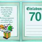 Vorlage Einladung Geburtstag Cool Einladung Zum 70 Geburtstag Vorlage Kostenlos