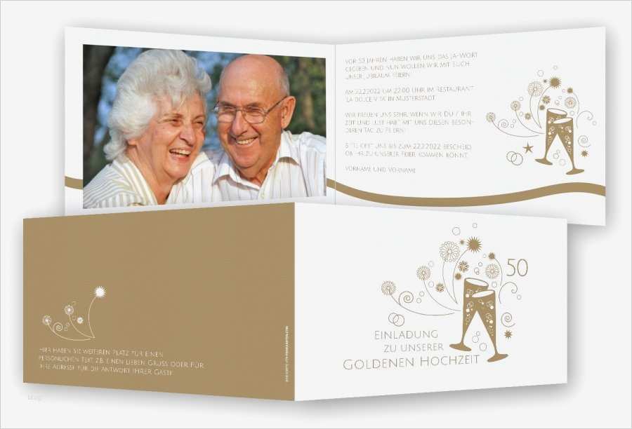 Vorlage Einladung Goldene Hochzeit Großartig Einladung Goldene Hochzeit