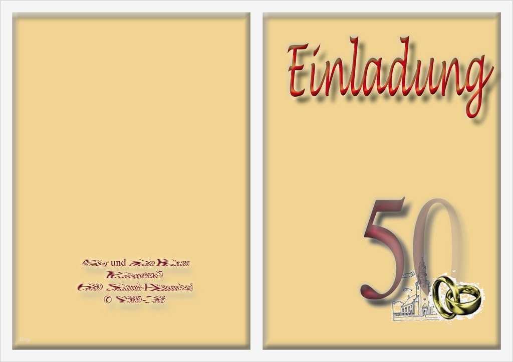 Vorlage Einladung Goldene Hochzeit Wunderbar Einladung Goldene Hochzeit
