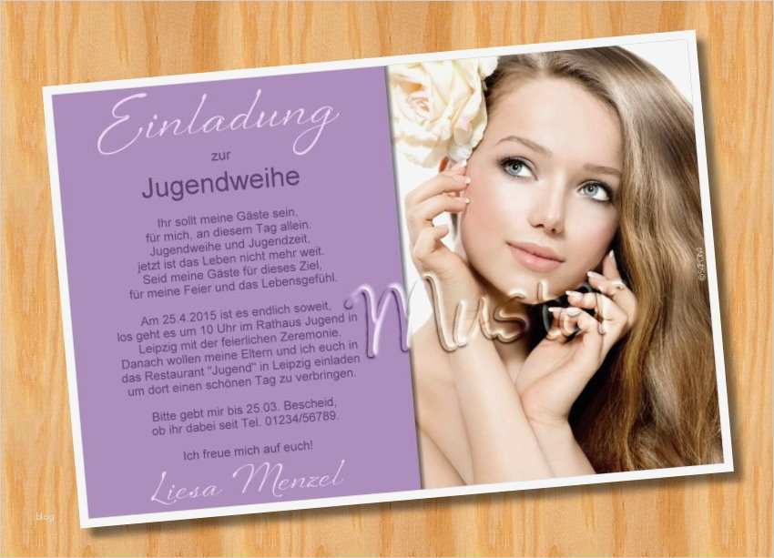 Vorlage Einladung Jugendweihe Wunderbar Einladungskarten Jugendweihe