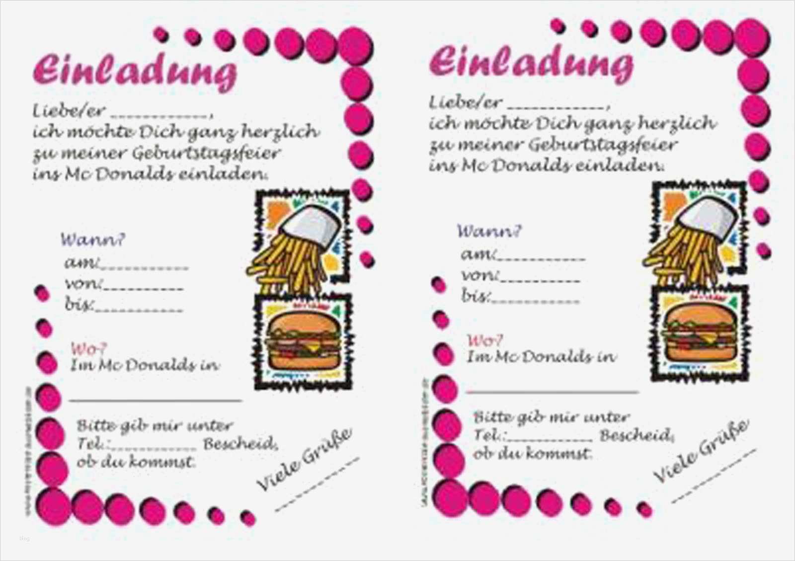 Vorlage Einladung Kindergeburtstag Elegant Vorlage Einladung Geburtstag