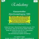 Vorlage Einladung Klassentreffen Word Cool Einladungskarte Klassentreffen 2d