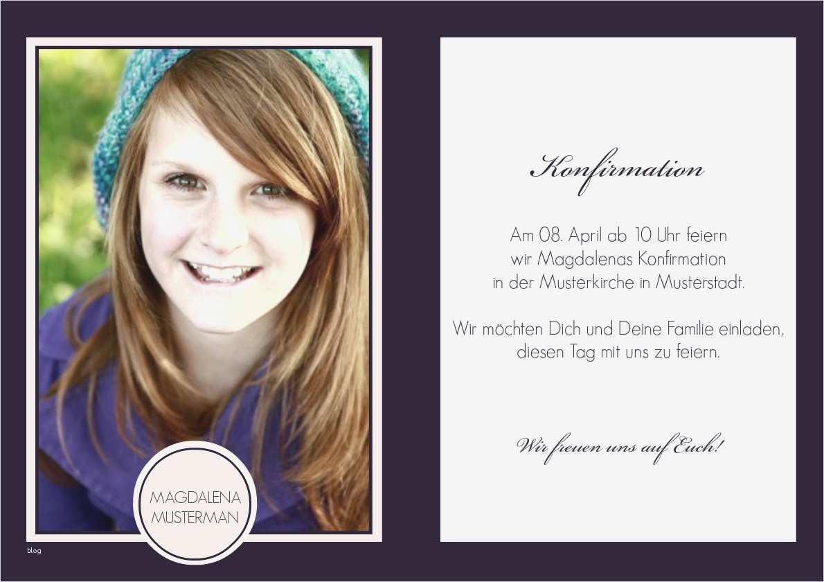 Vorlage Einladung Konfirmation Cool Einladung Konfirmation Lilia 1