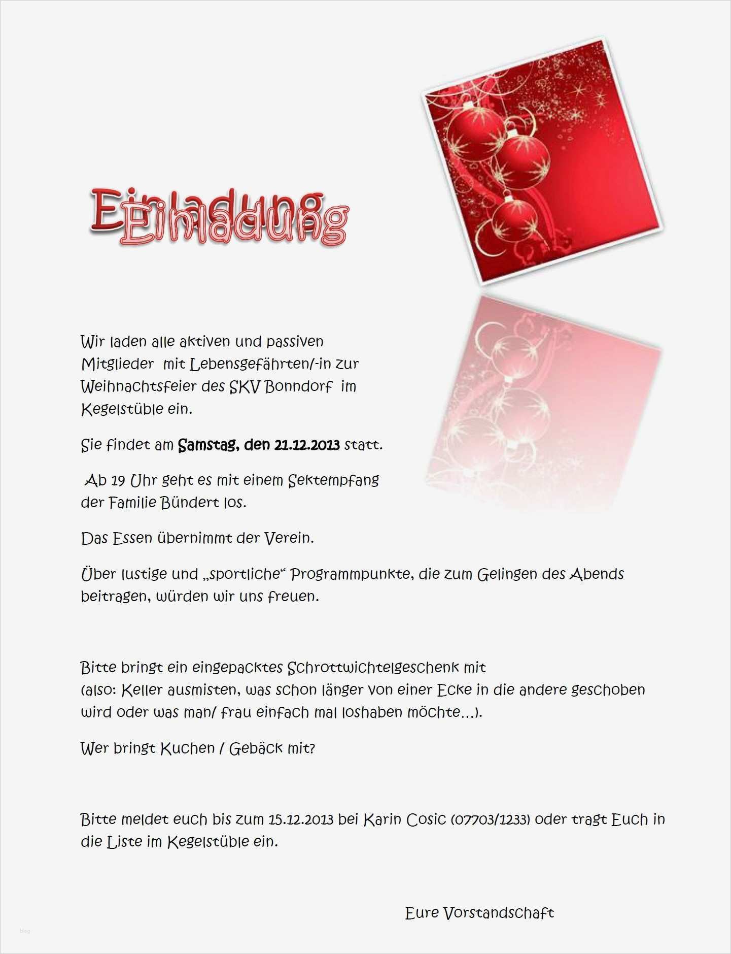 Vorlage Einladung Weihnachtsfeier Kollegen Beste Einladung Weihnachtsfeier Vorlage Word Kostenlos