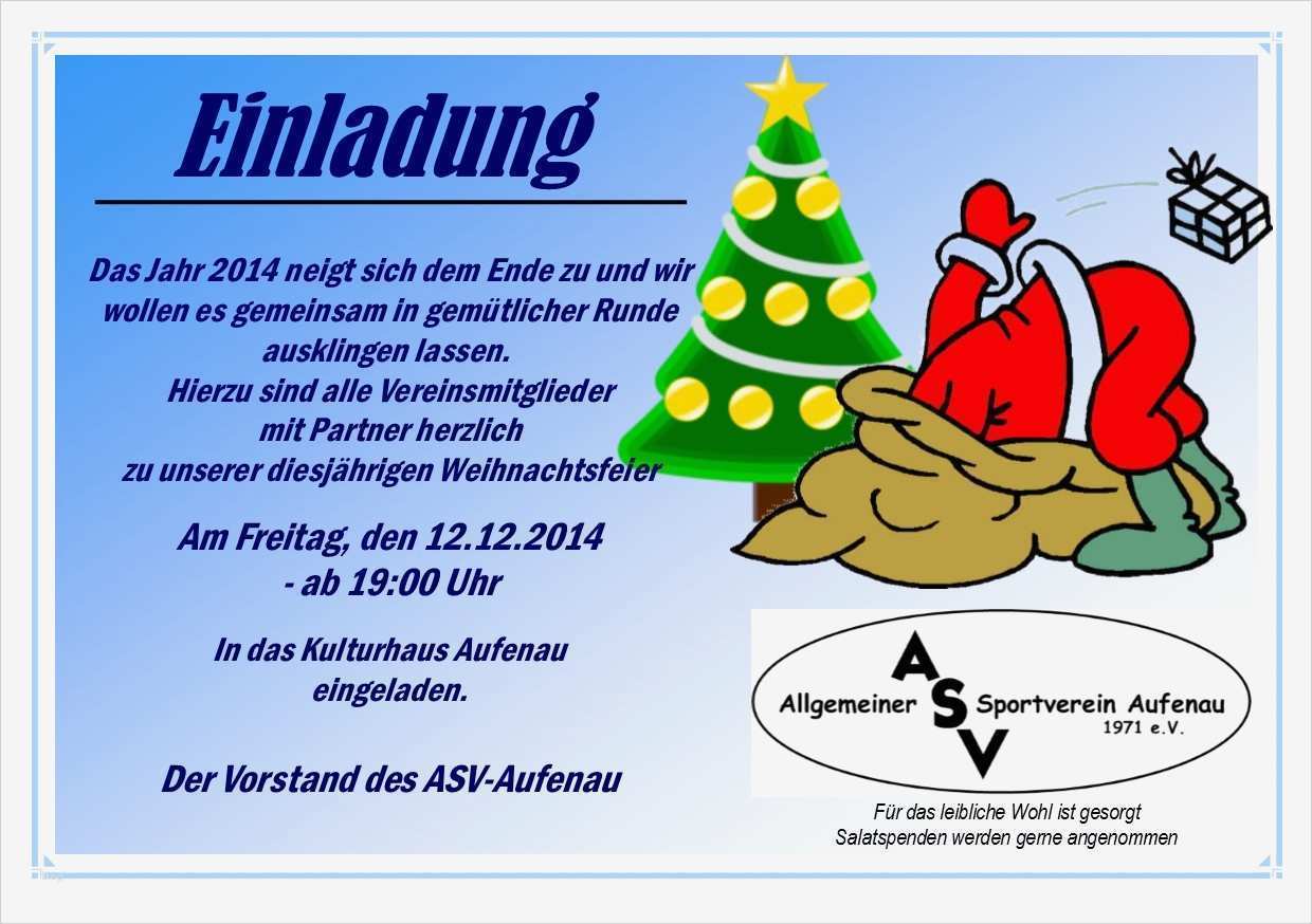 Vorlage Einladung Weihnachtsfeier Kollegen Hübsch Einladung Zur Weihnachtsfeier 2014